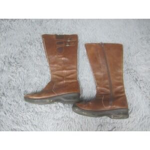 Keen Riding Boots Womens Size 8.5 Brown Leather Tall Zip Buckle Casual Round Toe